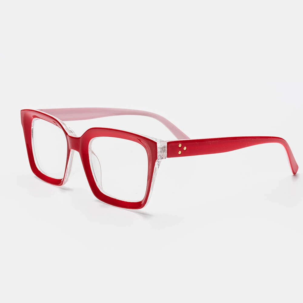 Thick Frame Cat-eye Box Glasses